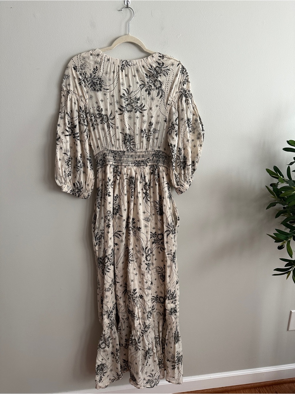 Free People Golden Hour Maxi Dress - Ivory Multi Floral - Picture 11 of 12